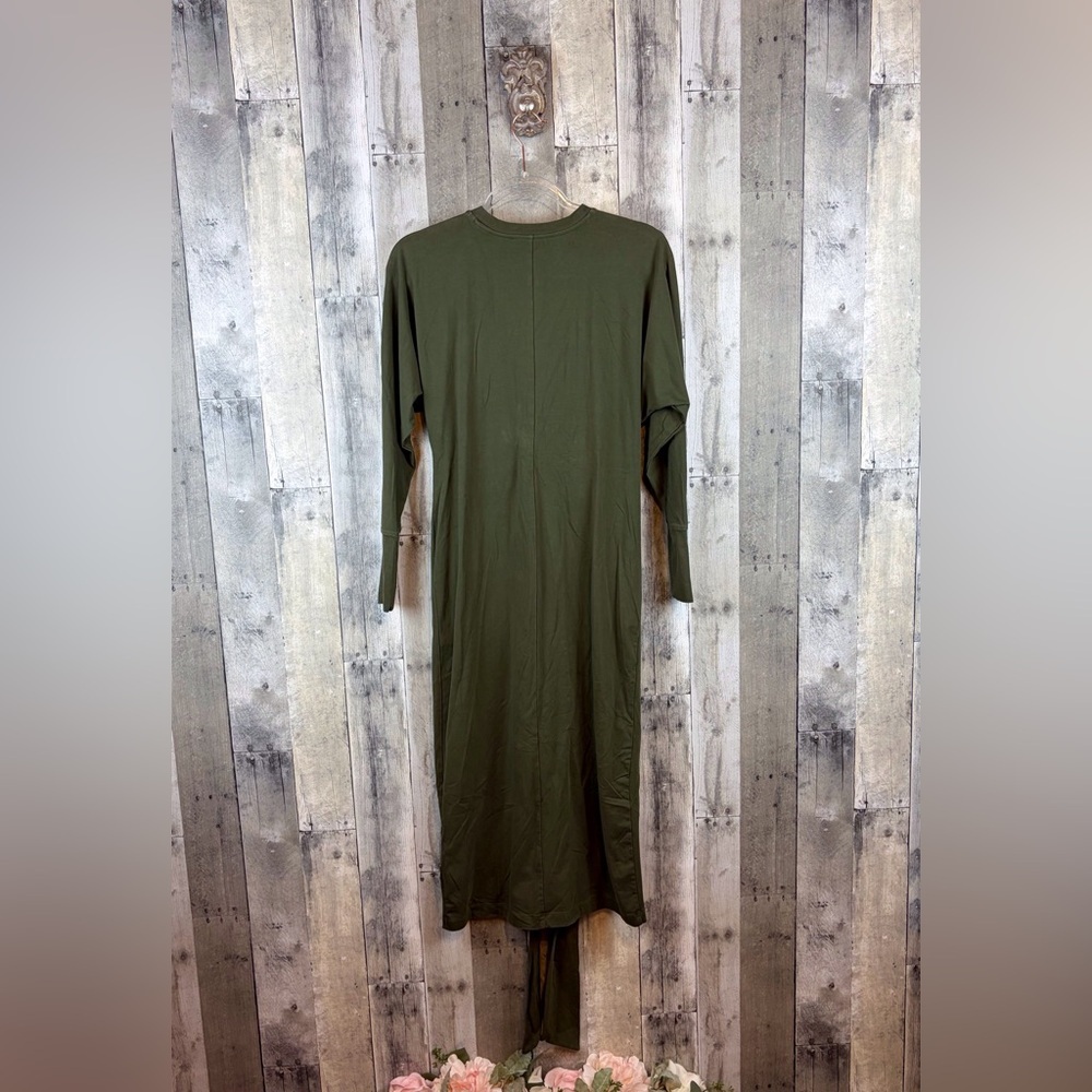 Modern Citizen Wei Tie Front Dress in Olive Green Size XS. - Picture 3 of 15